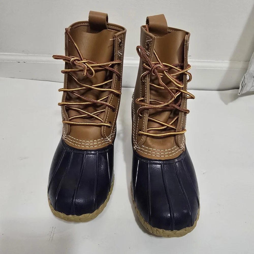 Bean boots by L.L.Bean made in Maine blue and brown